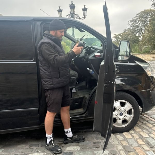 James reprogramming a Ford Transit van key